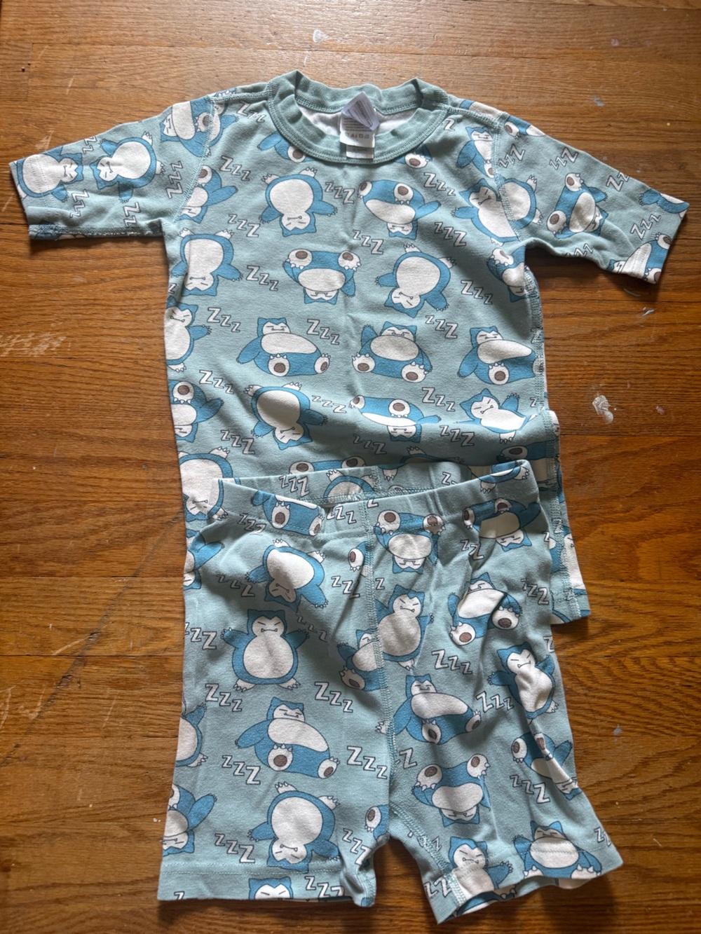 Hanna Andersson Pokémon Snorelax Short Johns pajama set, size 8/130